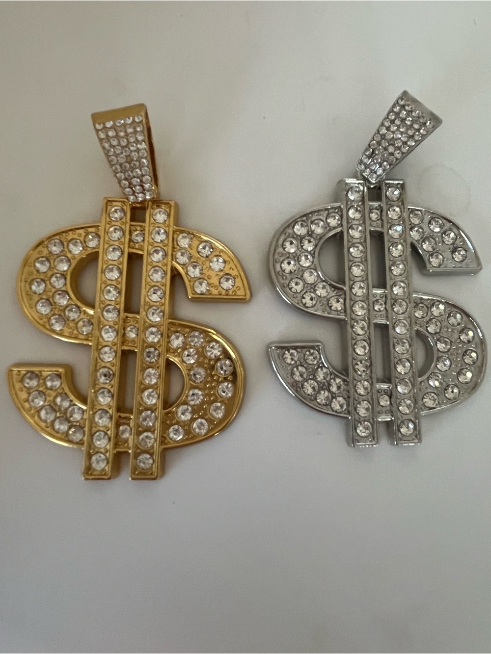 Silver and Gold Toned Money Pendants